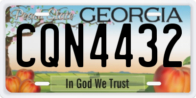 GA license plate CQN4432