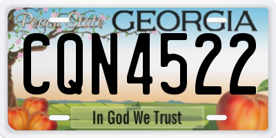 GA license plate CQN4522