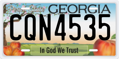 GA license plate CQN4535