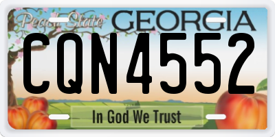 GA license plate CQN4552