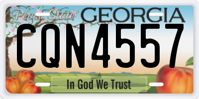 GA license plate CQN4557