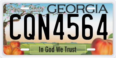 GA license plate CQN4564