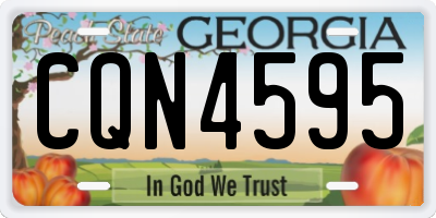 GA license plate CQN4595