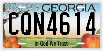 GA license plate CQN4614