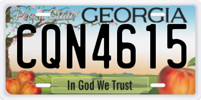 GA license plate CQN4615