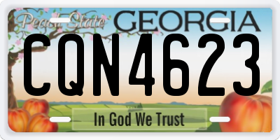 GA license plate CQN4623