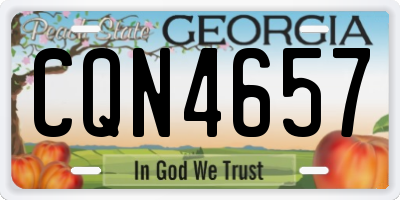 GA license plate CQN4657