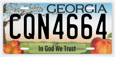 GA license plate CQN4664