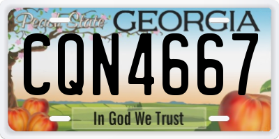 GA license plate CQN4667