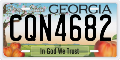 GA license plate CQN4682