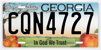 GA license plate CQN4727