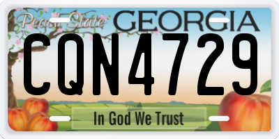 GA license plate CQN4729