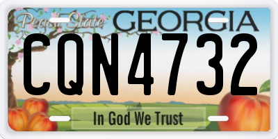 GA license plate CQN4732