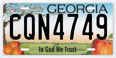 GA license plate CQN4749