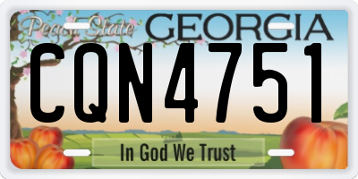 GA license plate CQN4751