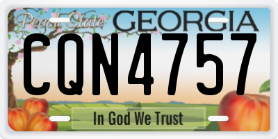GA license plate CQN4757