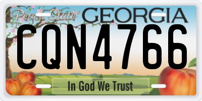 GA license plate CQN4766