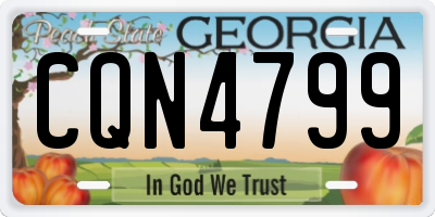 GA license plate CQN4799