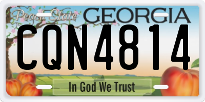 GA license plate CQN4814