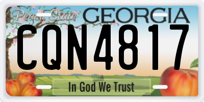 GA license plate CQN4817