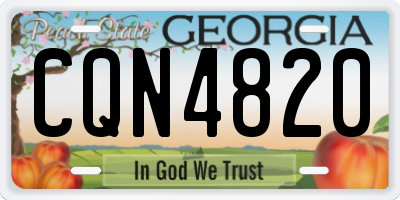 GA license plate CQN4820