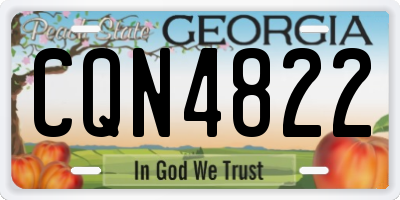 GA license plate CQN4822