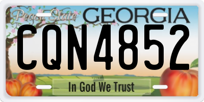 GA license plate CQN4852