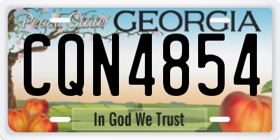 GA license plate CQN4854