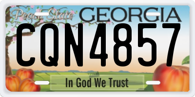GA license plate CQN4857