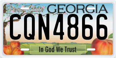 GA license plate CQN4866