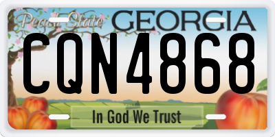 GA license plate CQN4868