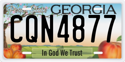 GA license plate CQN4877
