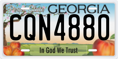 GA license plate CQN4880