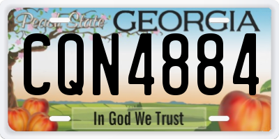 GA license plate CQN4884