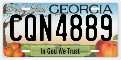 GA license plate CQN4889