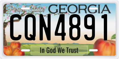GA license plate CQN4891