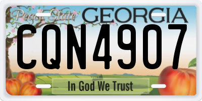 GA license plate CQN4907