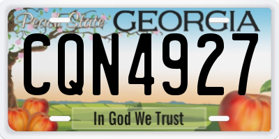 GA license plate CQN4927