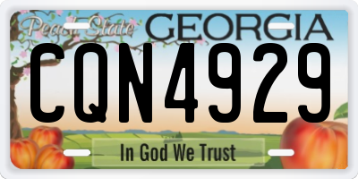 GA license plate CQN4929