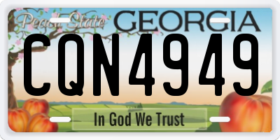 GA license plate CQN4949