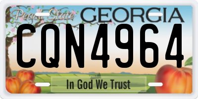 GA license plate CQN4964