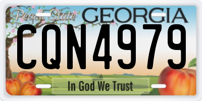 GA license plate CQN4979