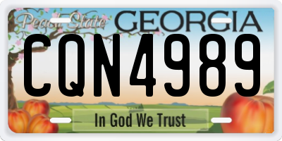 GA license plate CQN4989