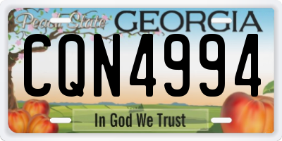 GA license plate CQN4994