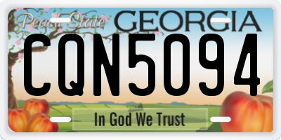 GA license plate CQN5094