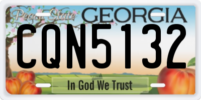 GA license plate CQN5132