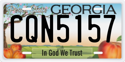 GA license plate CQN5157