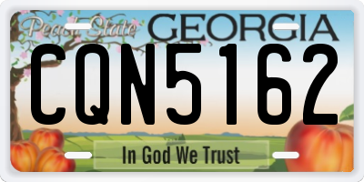 GA license plate CQN5162