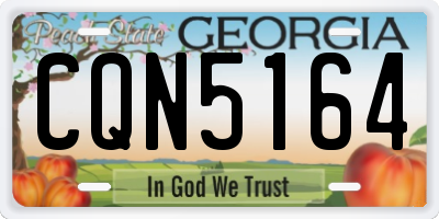 GA license plate CQN5164