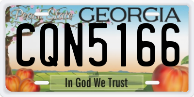 GA license plate CQN5166